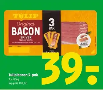 Coop 365 Tulip bacon 3-pak tilbud