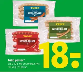 Coop 365 Tulip pølser tilbud