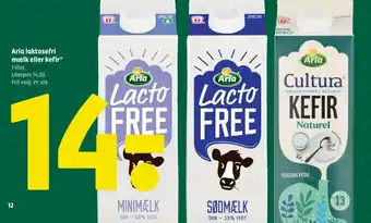 Arla laktosefri mælk eller kefir