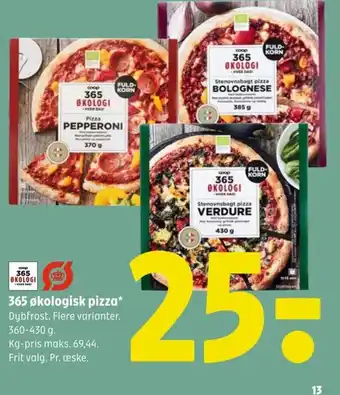 Coop 365 365 økologisk pizza tilbud