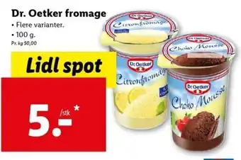 Lidl Dr. Oetker Fromage 100 g tilbud