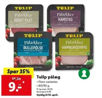 Lidl Tulip Pålæg 80/90 g tilbud