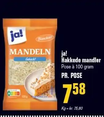 Otto Duborg Ja! hakkede mandler tilbud