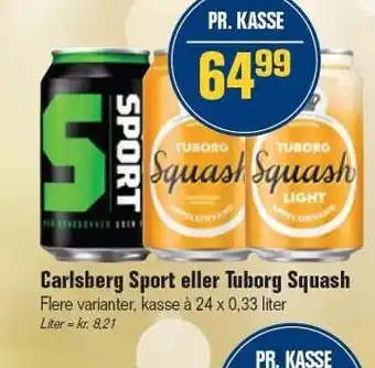 Otto Duborg Carlsberg sport eller tuborg squash tilbud