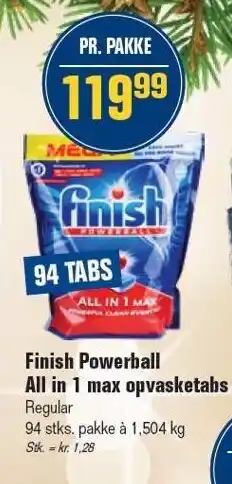 Otto Duborg Finish powerball all in 1 max opvasketabs tilbud
