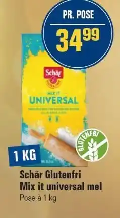 Otto Duborg Schär glutenfri mix it universal mel tilbud