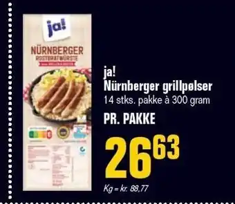 Otto Duborg Ja! nürnberger grillpølser tilbud