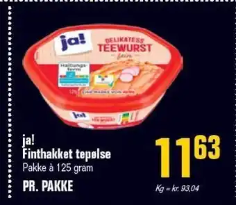 Otto Duborg Ja! finthakket tepølse tilbud
