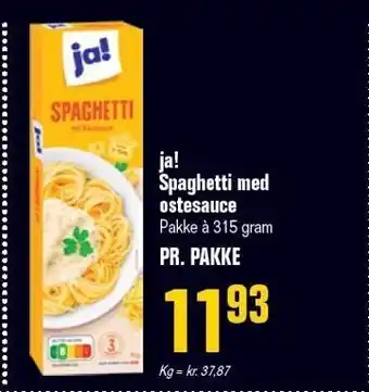 Otto Duborg Ja! spaghetti med ostesauce tilbud
