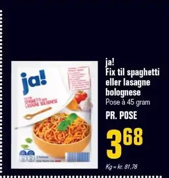 Otto Duborg Ja! fix til spaghetti eller lasagne bolognese tilbud
