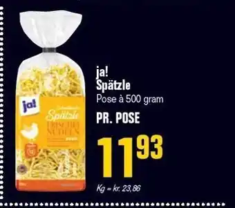 Otto Duborg Ja! spätzle tilbud