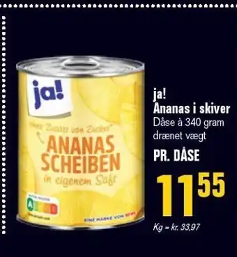 Otto Duborg Ja! ananas i skiver tilbud