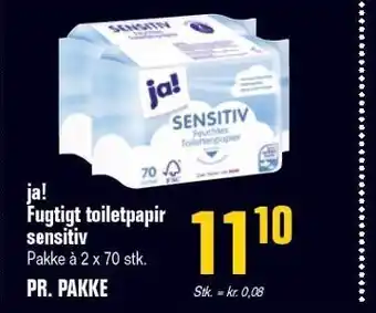 Otto Duborg Ja! fugtigt toiletpapir sensitiv tilbud