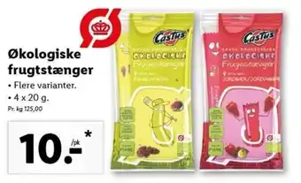 Økologiske Frugtstænger 4x20 g
