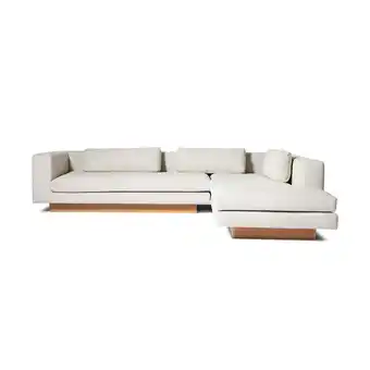 Manhattan chaiselong sofa højrevendt, råhvid