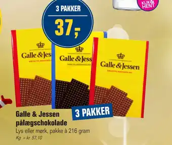 Otto Duborg Galle & jessen pålægschokolade tilbud