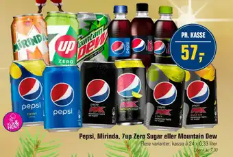 Otto Duborg Pepsi, mirinda, 7up zero sugar eller mountain dew tilbud