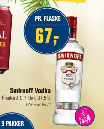 Otto Duborg Smirnoff vodka tilbud