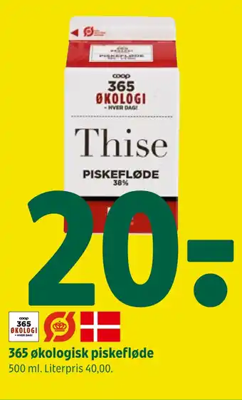 Coop 365 365 økologisk piskefløde tilbud