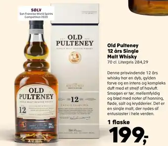 Old pulteney 12 års single malt whisky