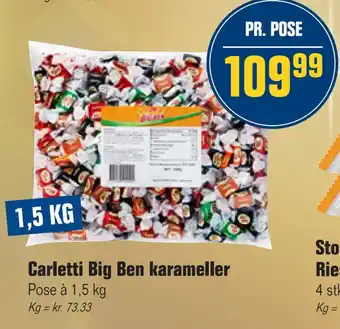 Otto Duborg Carletti big ben karameller tilbud