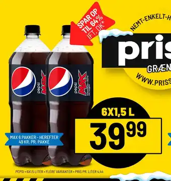 Priss Pepsi tilbud
