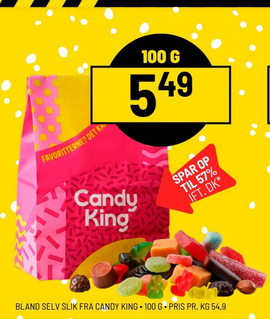 Bland selv slik fra candy king tilbud hos Priss