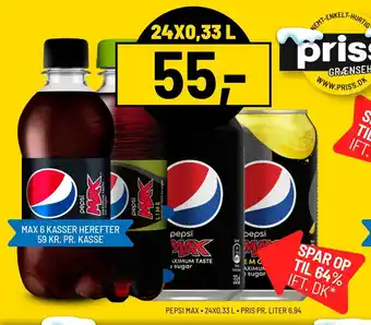 Priss Pepsi max tilbud