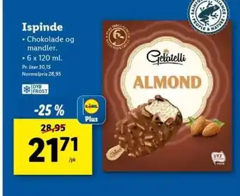 Lidl Ispinde Chokolade og mandler. 6x120 ml tilbud