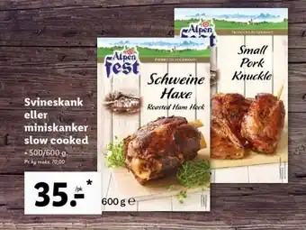 Lidl Svineskank eller Miniskanker 500/600 g tilbud