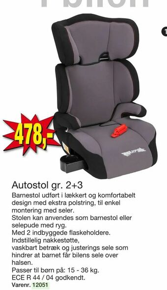 Autostol gr. 2+3