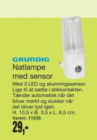 Harald Nyborg Natlampe med sensor tilbud