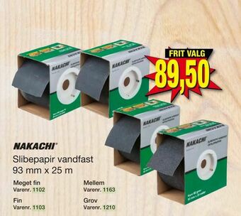 Slibepapir vandfast 93 mm x 25 m