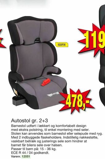 Harald Nyborg Autostol gr. 2+3 tilbud