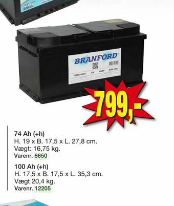 Harald Nyborg Autobatteri 12 V tilbud