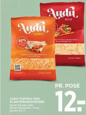 Audu topping med planteingredienser