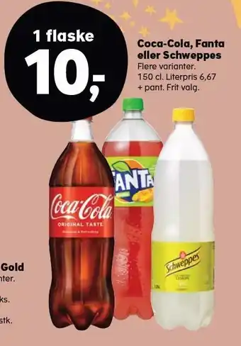 Kvickly Coca-cola, fanta eller schweppes tilbud