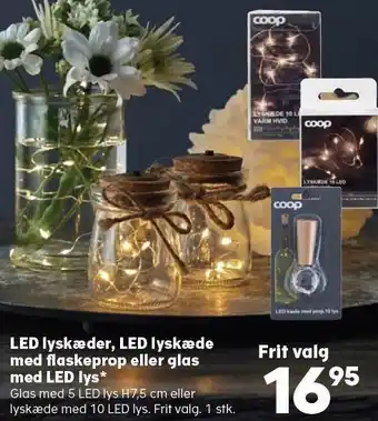 Kvickly Led lyskæder, led lyskæde med flaskeprop eller glas med led lys tilbud
