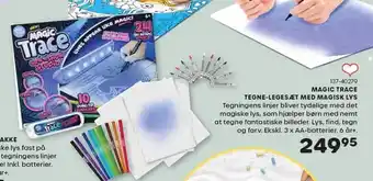 KiDS Coolshop Magic trace tegne-legesæt med magisk lys tilbud