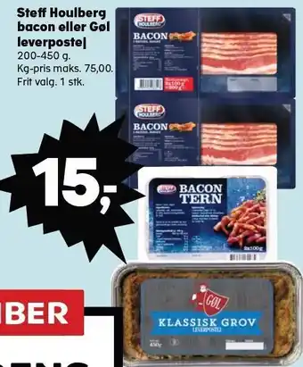 Kvickly Steff houlberg bacon eller gøl leverpostej tilbud