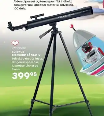 KiDS Coolshop Science teleskop på stativ tilbud