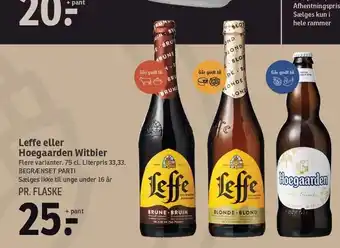 SPAR Leffe eller hoegaarden witbier tilbud