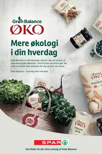 SPAR Grøn balance øko mere økologi i din hverdag tilbud