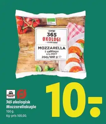 Coop 365 365 økologisk mozzarellakugler tilbud