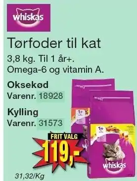 Harald Nyborg Whiskas tørfoder til kat tilbud