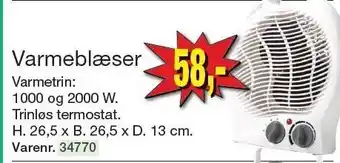 Harald Nyborg Varmeblæser tilbud