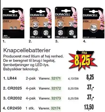 Knapcellebatterier