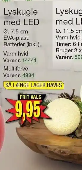 Harald Nyborg Lyskugle med led tilbud