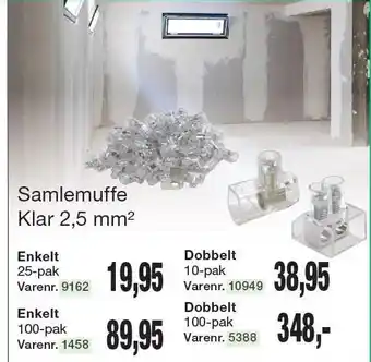Harald Nyborg Samlemuffe klar 2,5 mm2 tilbud