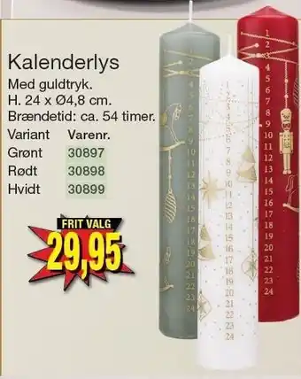Harald Nyborg Kalenderlys tilbud